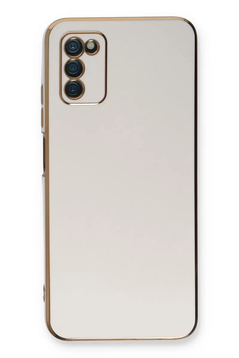 Newface Samsung Galaxy A03S Kılıf Volet Silikon - Beyaz