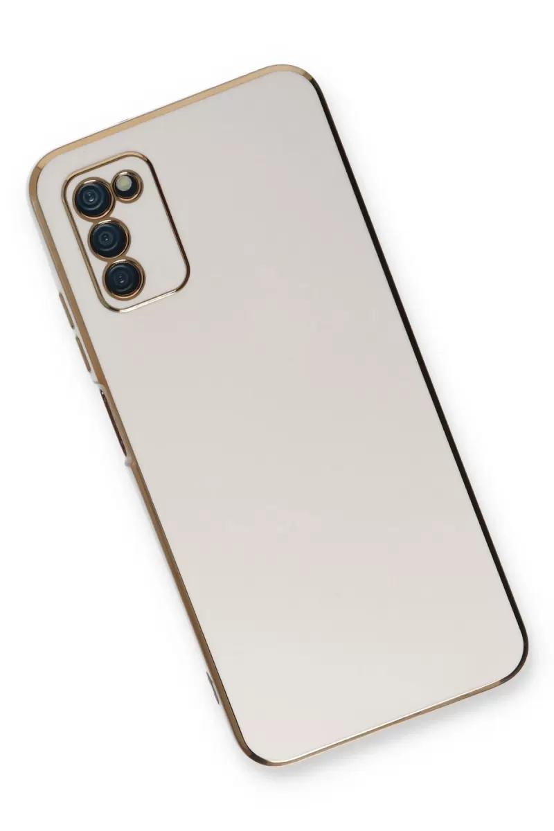 Newface Samsung Galaxy A03S Kılıf Volet Silikon - Beyaz
