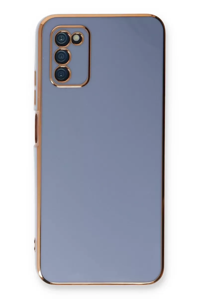 Newface Samsung Galaxy A03S Kılıf Volet Silikon - Mavi