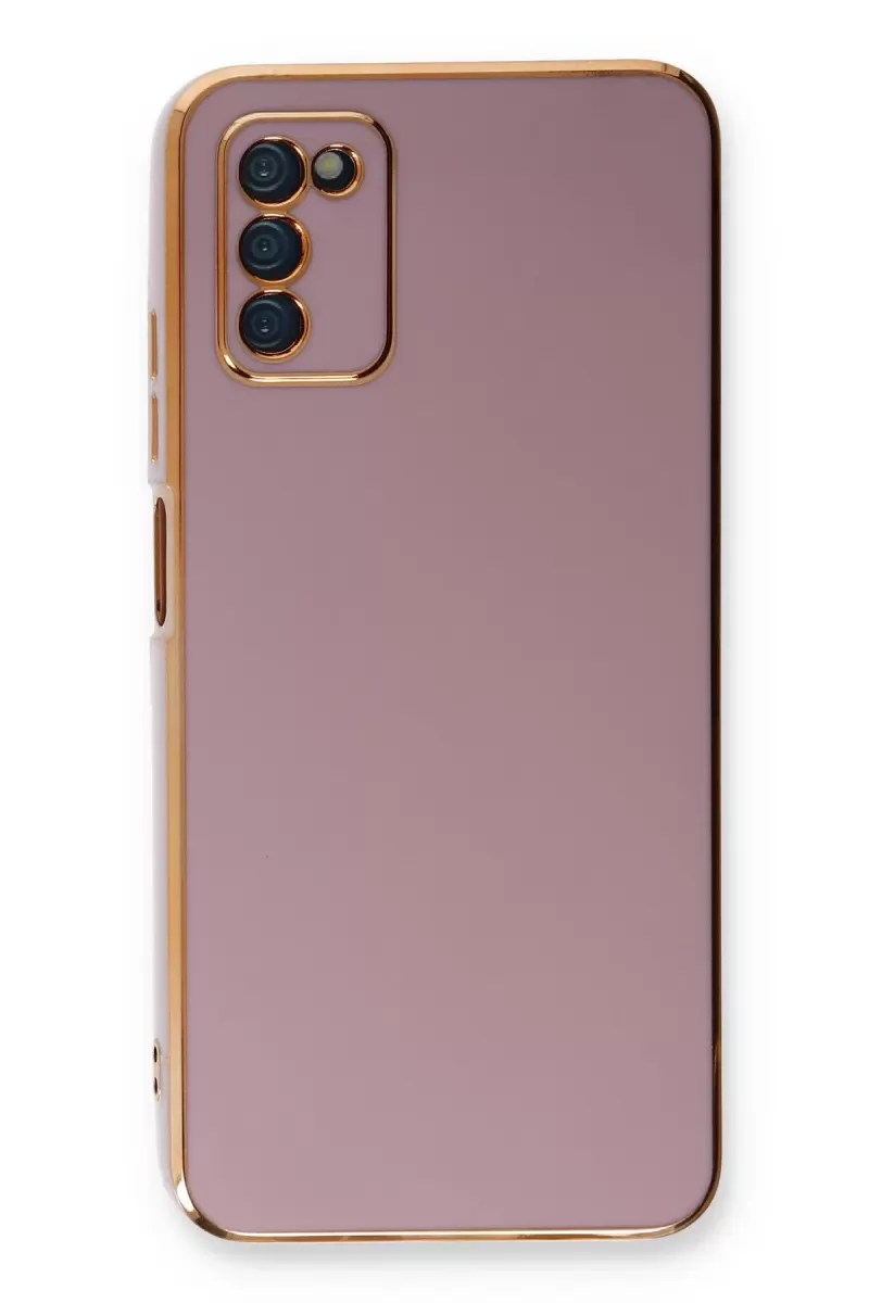 Newface Samsung Galaxy A03S Kılıf Volet Silikon - Mor