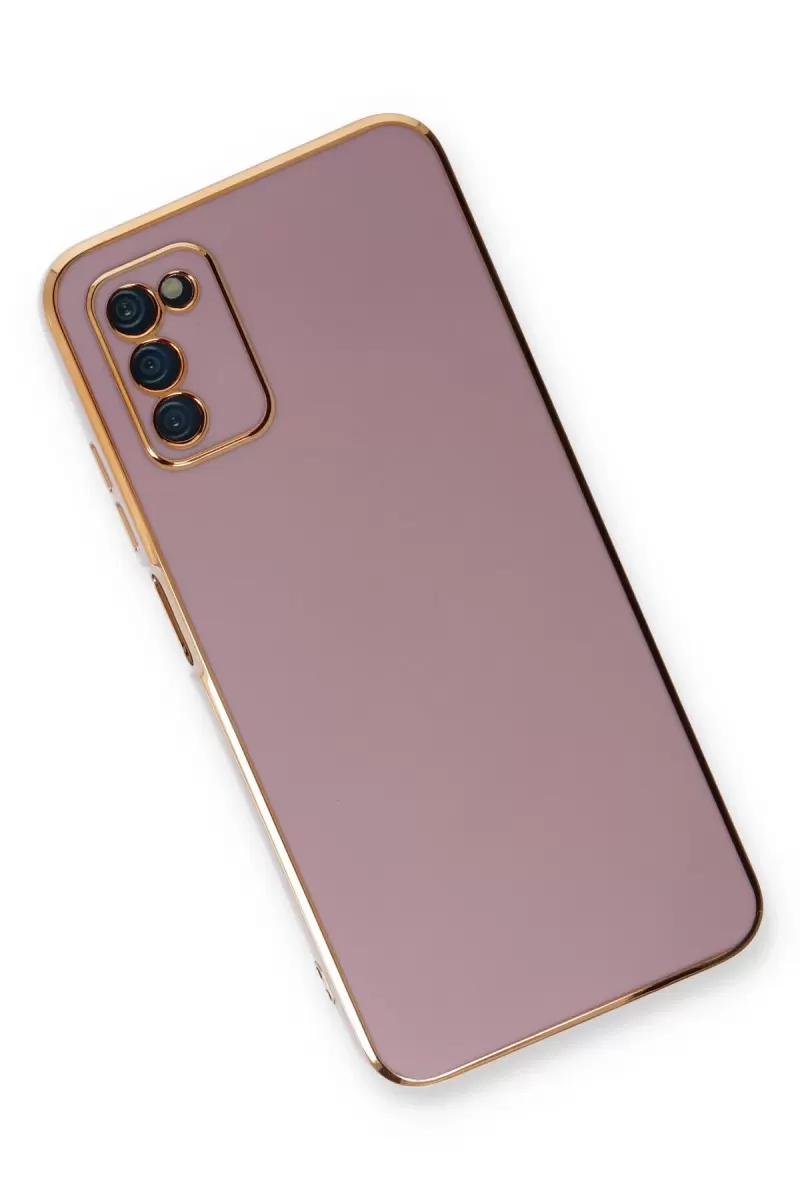 Newface Samsung Galaxy A03S Kılıf Volet Silikon - Mor