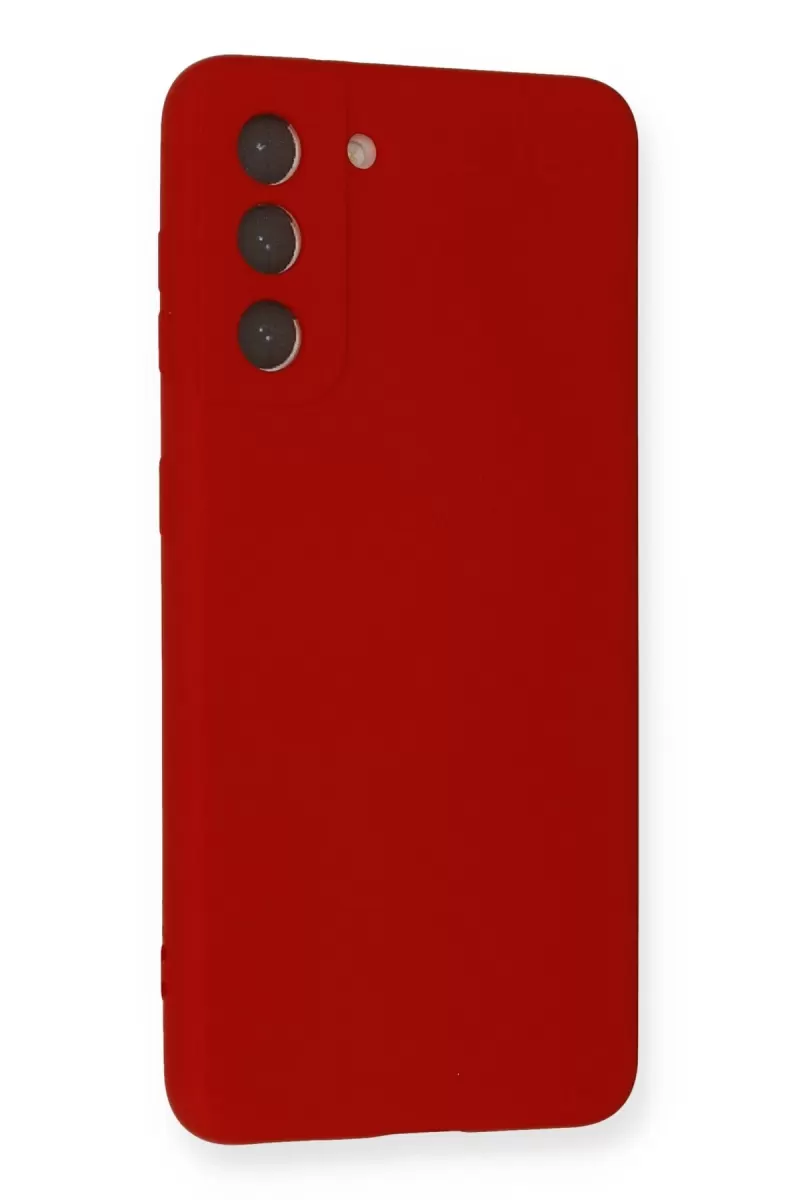 Newface Samsung Galaxy S21 Kılıf Nano içi Kadife Silikon - Kırmızı