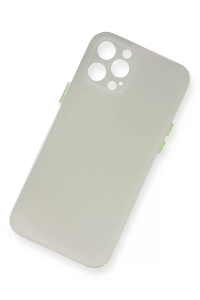 Newface Apple iPhone 12 Pro Max Kılıf PP Ultra İnce Kapak - Beyaz