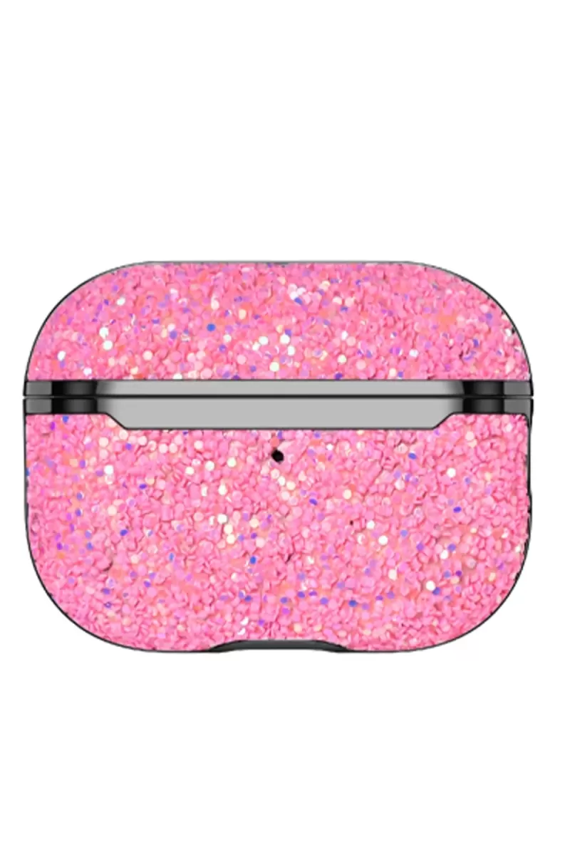 Onegif Apple Airpods Pro 2 (2.nesil) Bright Simli Airpods Kapak - Pembe