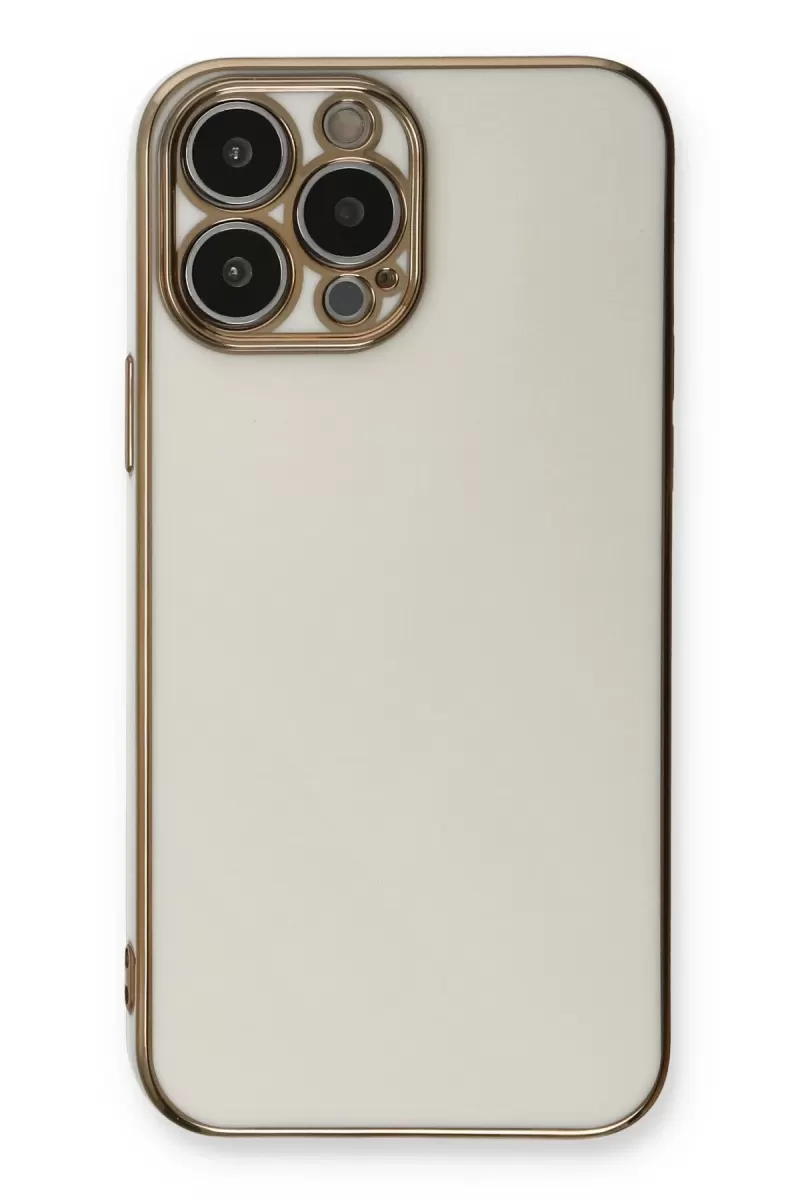 Newface Apple iPhone 13 Pro Kılıf Volet Silikon - Beyaz