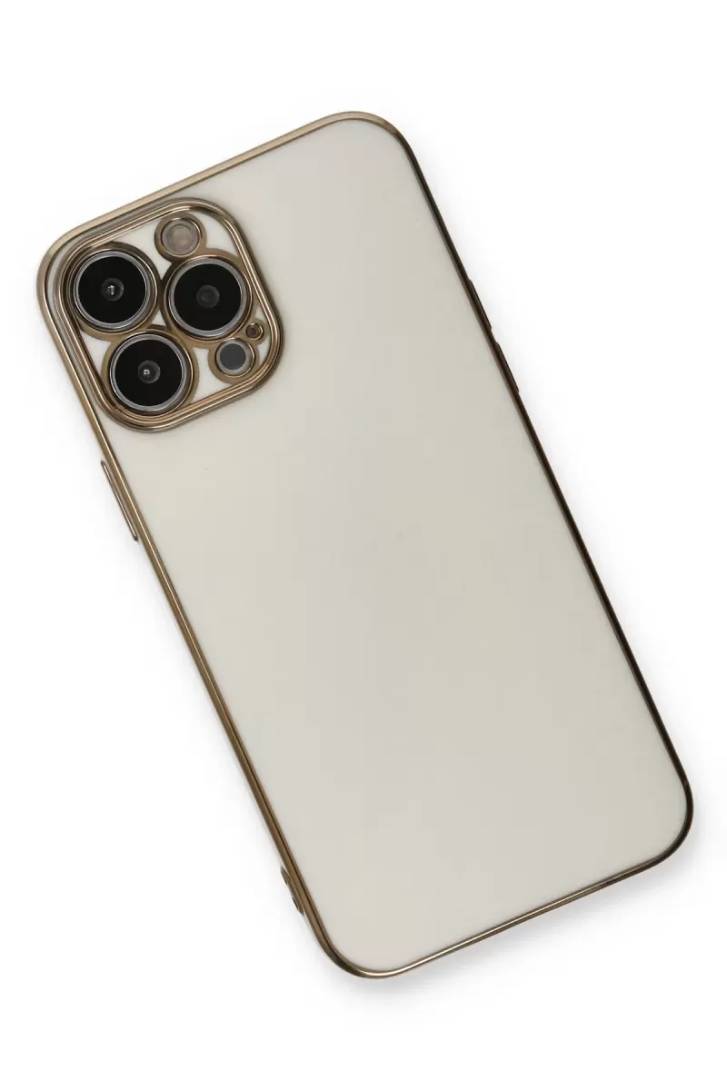 Newface Apple iPhone 13 Pro Kılıf Volet Silikon - Beyaz