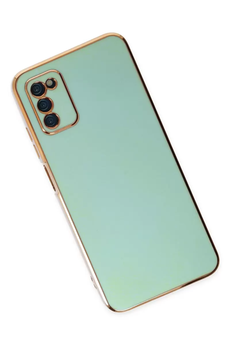 Newface Samsung Galaxy A03S Kılıf Volet Silikon - Açık Yeşil