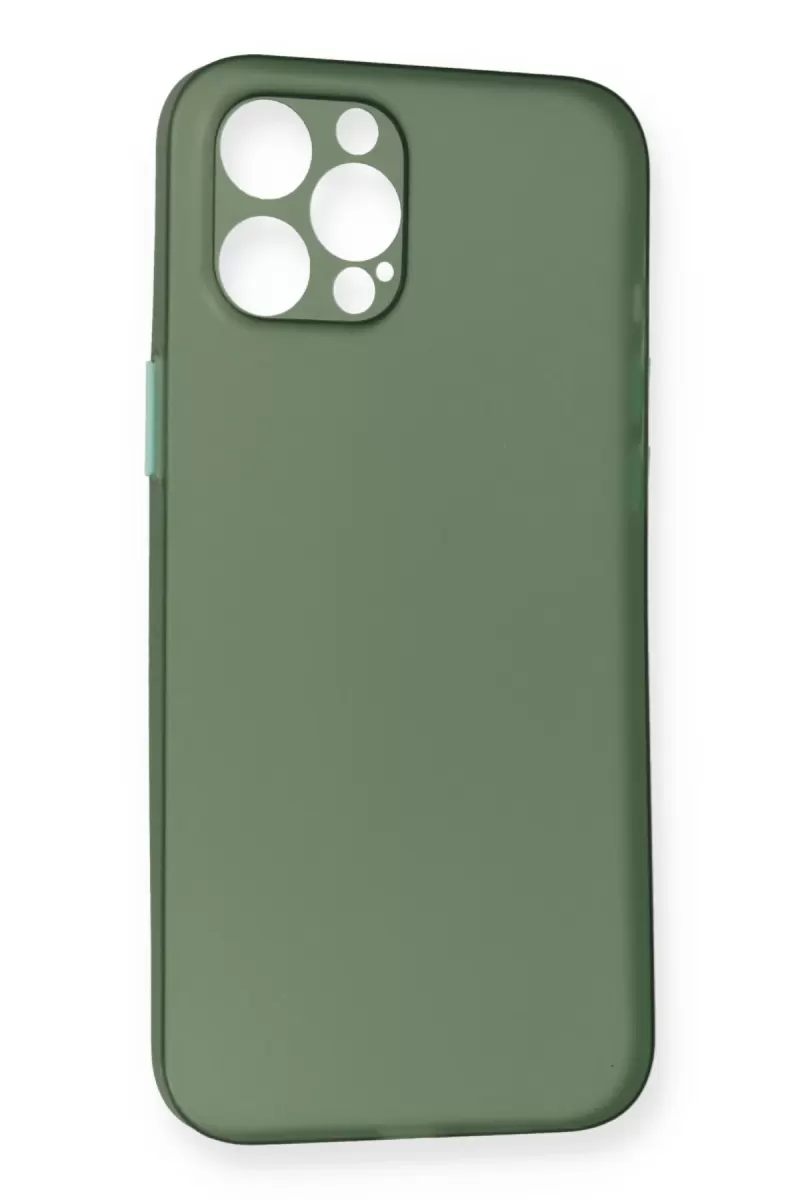 Newface Apple iPhone 12 Pro Max Kılıf PP Ultra İnce Kapak - Yeşil