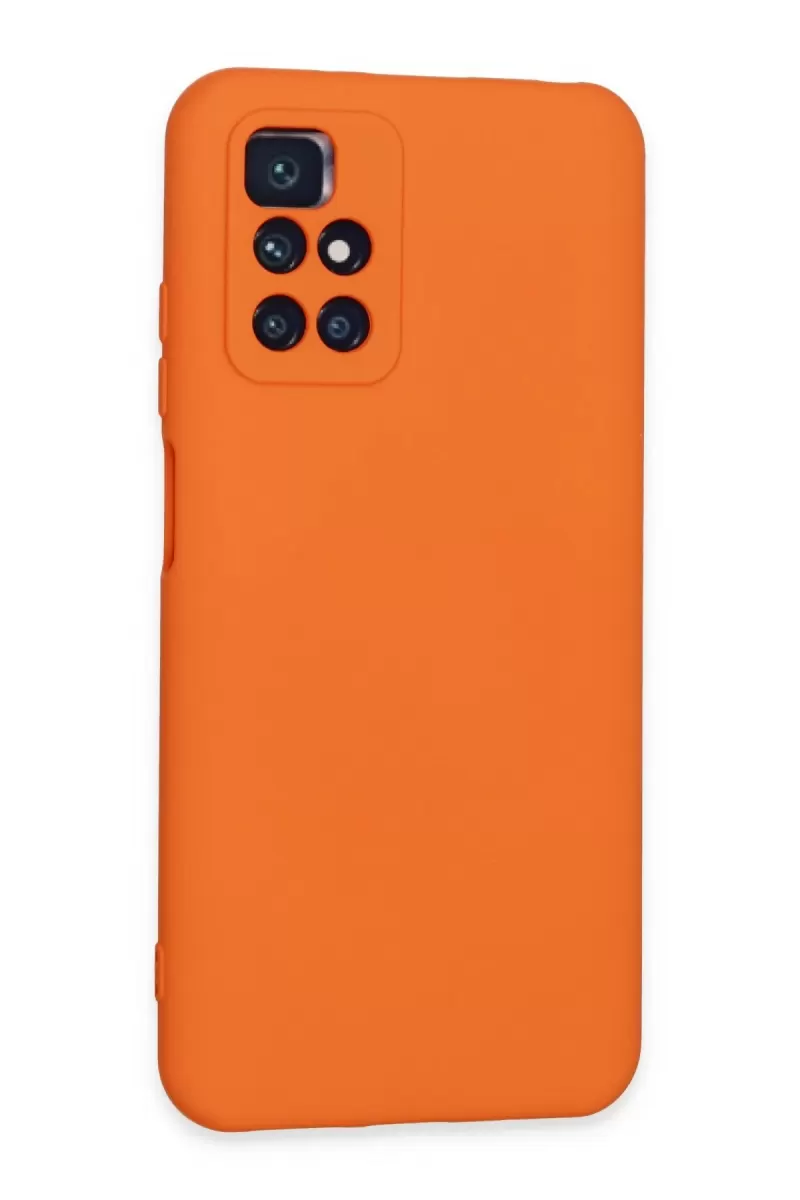 Newface Xiaomi Redmi 10 2022 Kılıf Nano içi Kadife Silikon - Turuncu