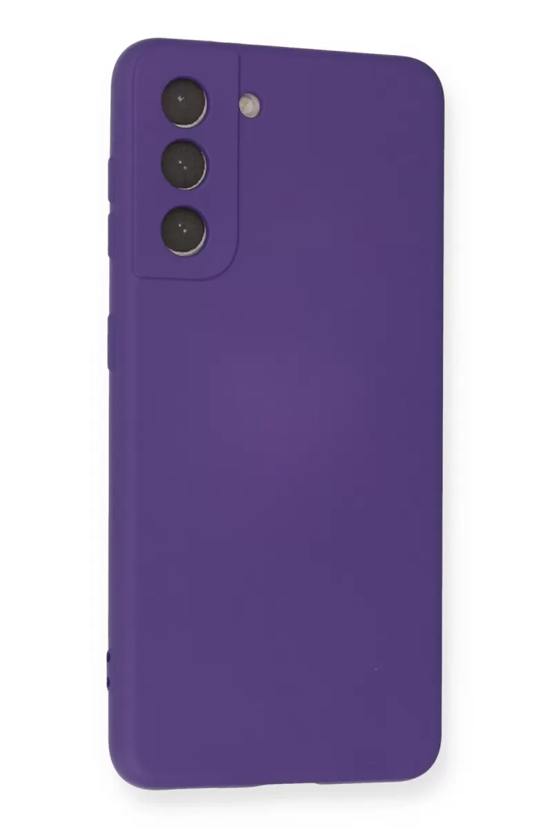 Newface Samsung Galaxy S21 Kılıf Nano içi Kadife Silikon - Mor