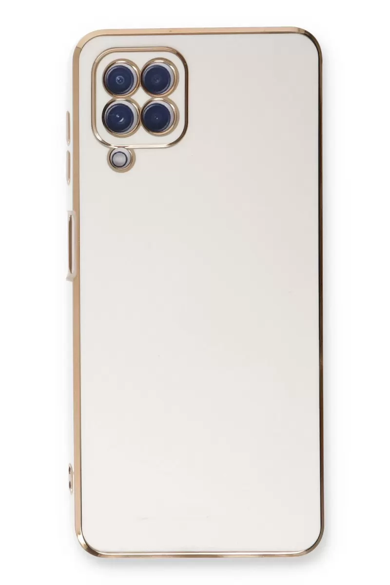 Newface Samsung Galaxy A22 Kılıf Volet Silikon - Beyaz