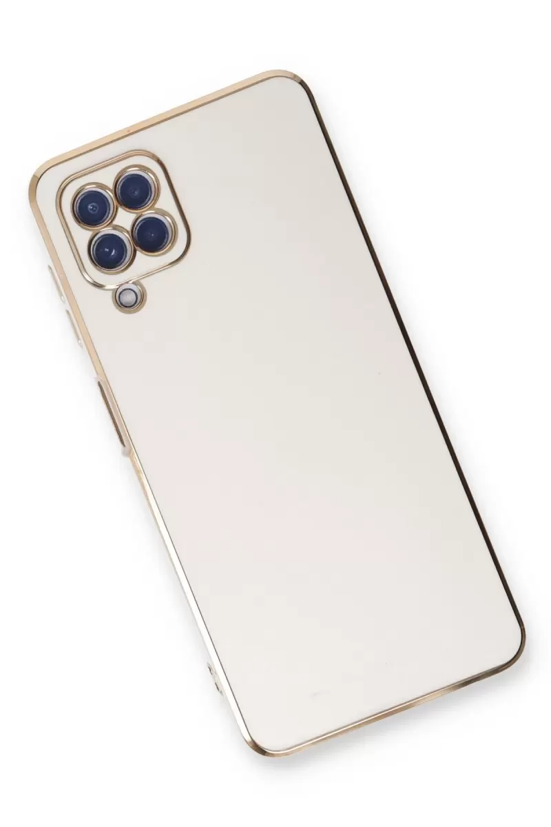Newface Samsung Galaxy A22 Kılıf Volet Silikon - Beyaz