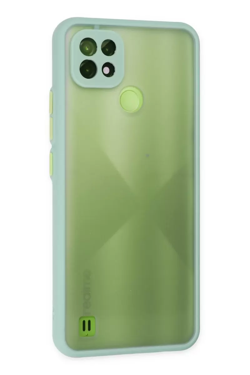 Newface Realme C21 Kılıf Montreal Silikon Kapak - Turkuaz