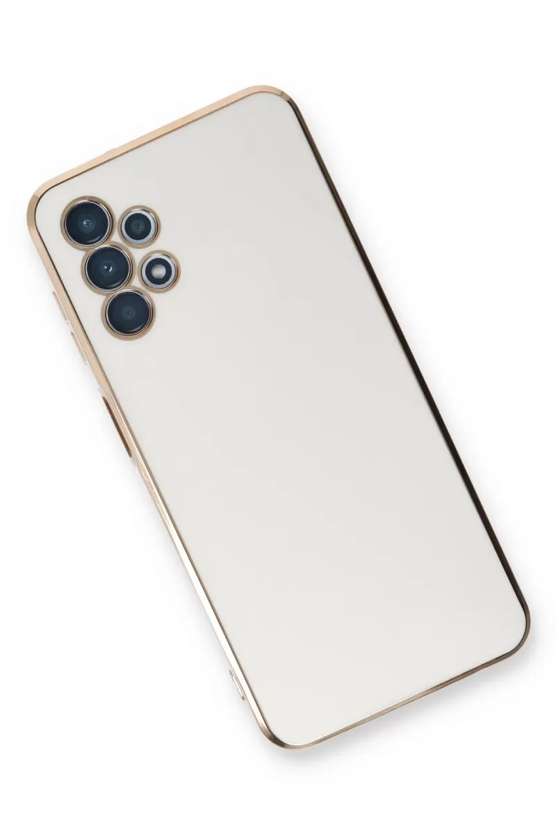 Newface Samsung Galaxy A13 4G Kılıf Volet Silikon - Beyaz