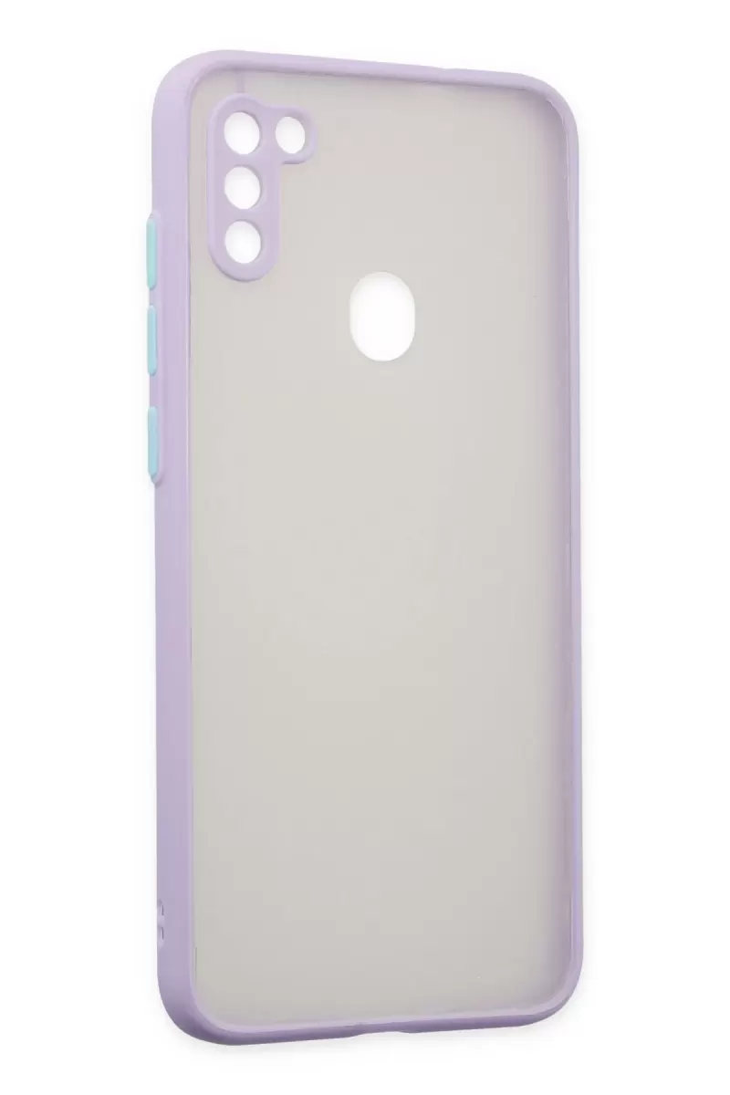 Newface Samsung Galaxy A11 Kılıf Montreal Silikon Kapak - Mor