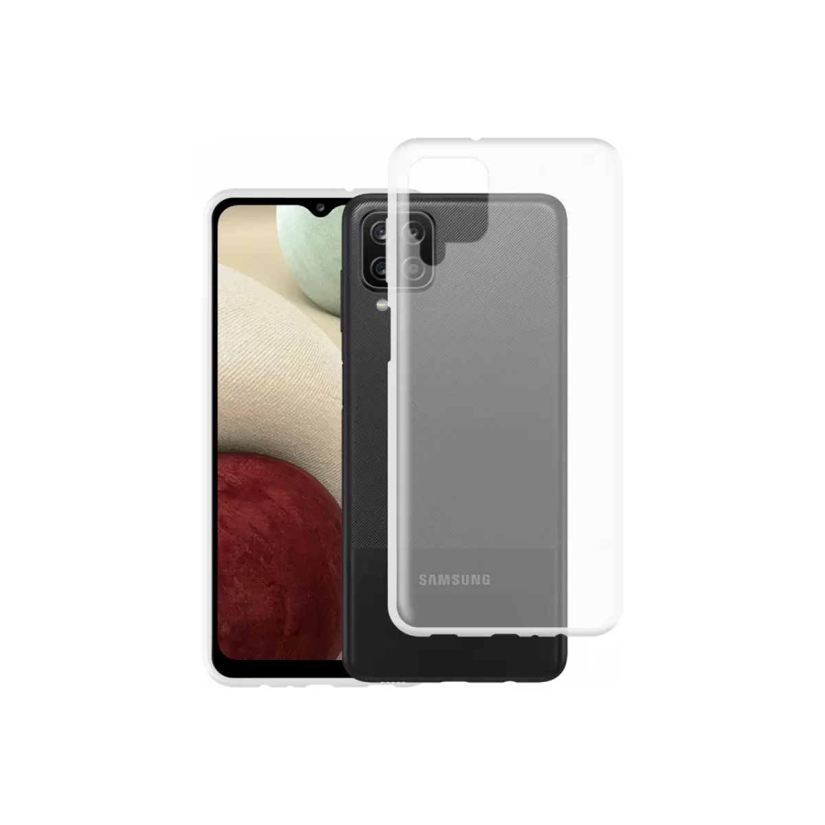 Newface Samsung Galaxy A12 Kılıf Lüx Şeffaf Silikon