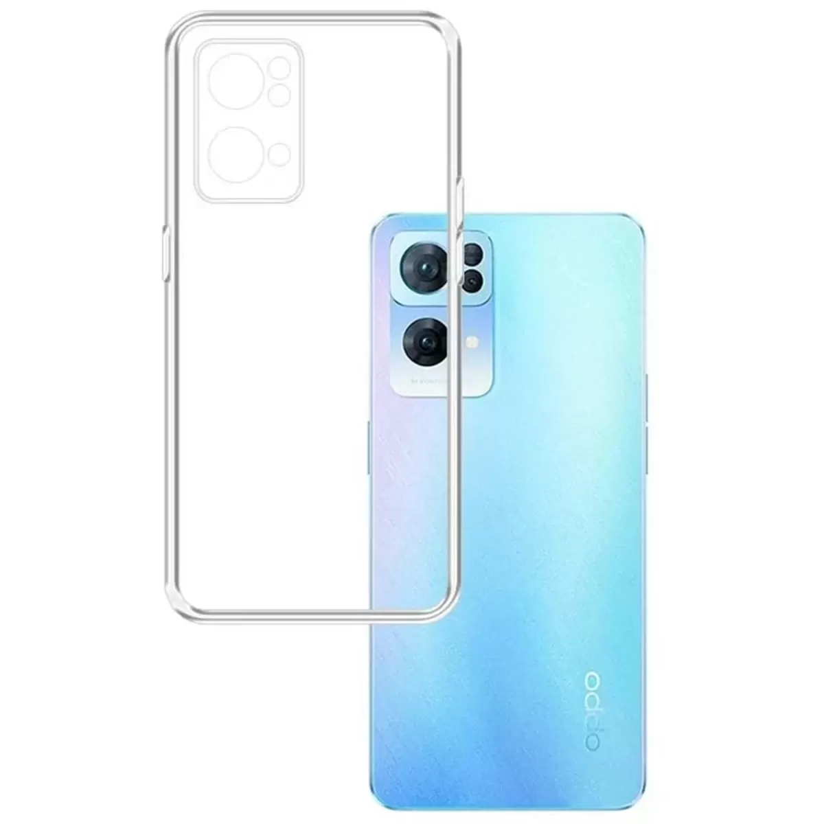 Newface Oppo Reno 7 Lite Kılıf Lüx Şeffaf Silikon