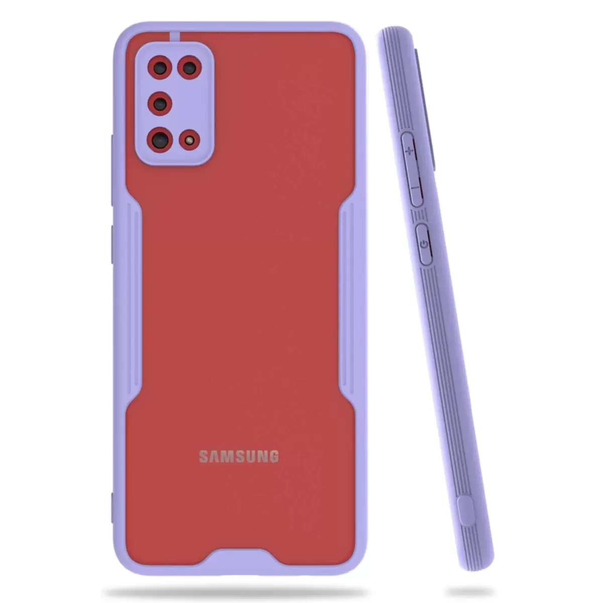 Newface Samsung Galaxy A02S Kılıf Platin Silikon - Lila