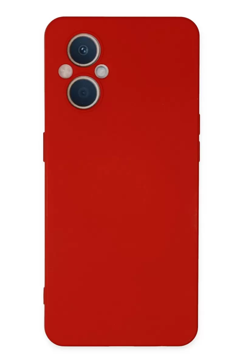 Newface Oppo Reno 7 Lite Kılıf Nano içi Kadife Silikon - Kırmızı
