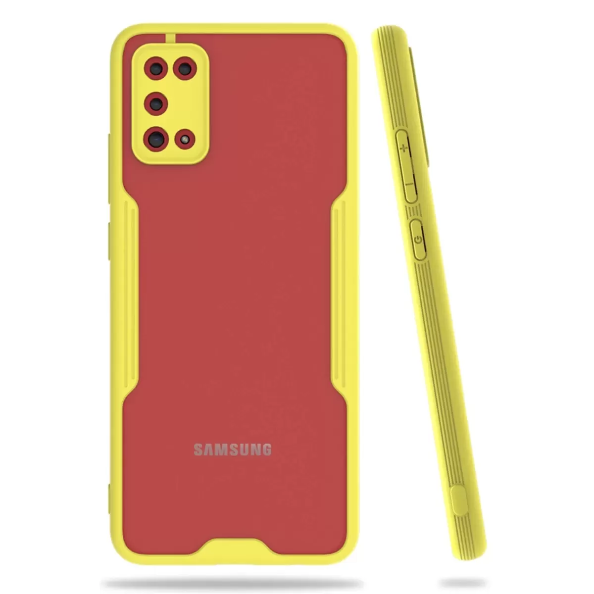 Newface Samsung Galaxy A02S Kılıf Platin Silikon - Sarı