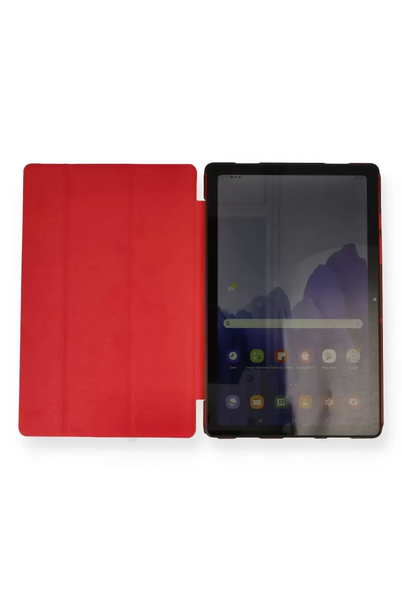 Newface Samsung Galaxy X200 Tab A8 10.5 Kılıf Tablet Smart Kılıf - Kırmızı