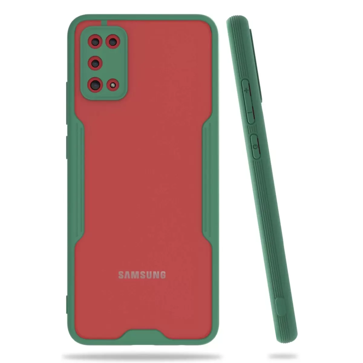 Newface Samsung Galaxy A02S Kılıf Platin Silikon - Yeşil