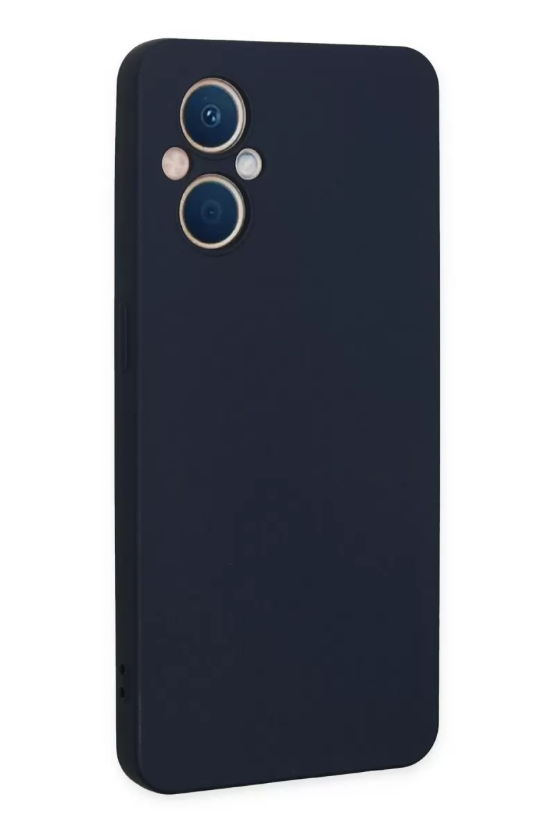 Newface Oppo Reno 7 Lite Kılıf Nano içi Kadife Silikon - Lacivert