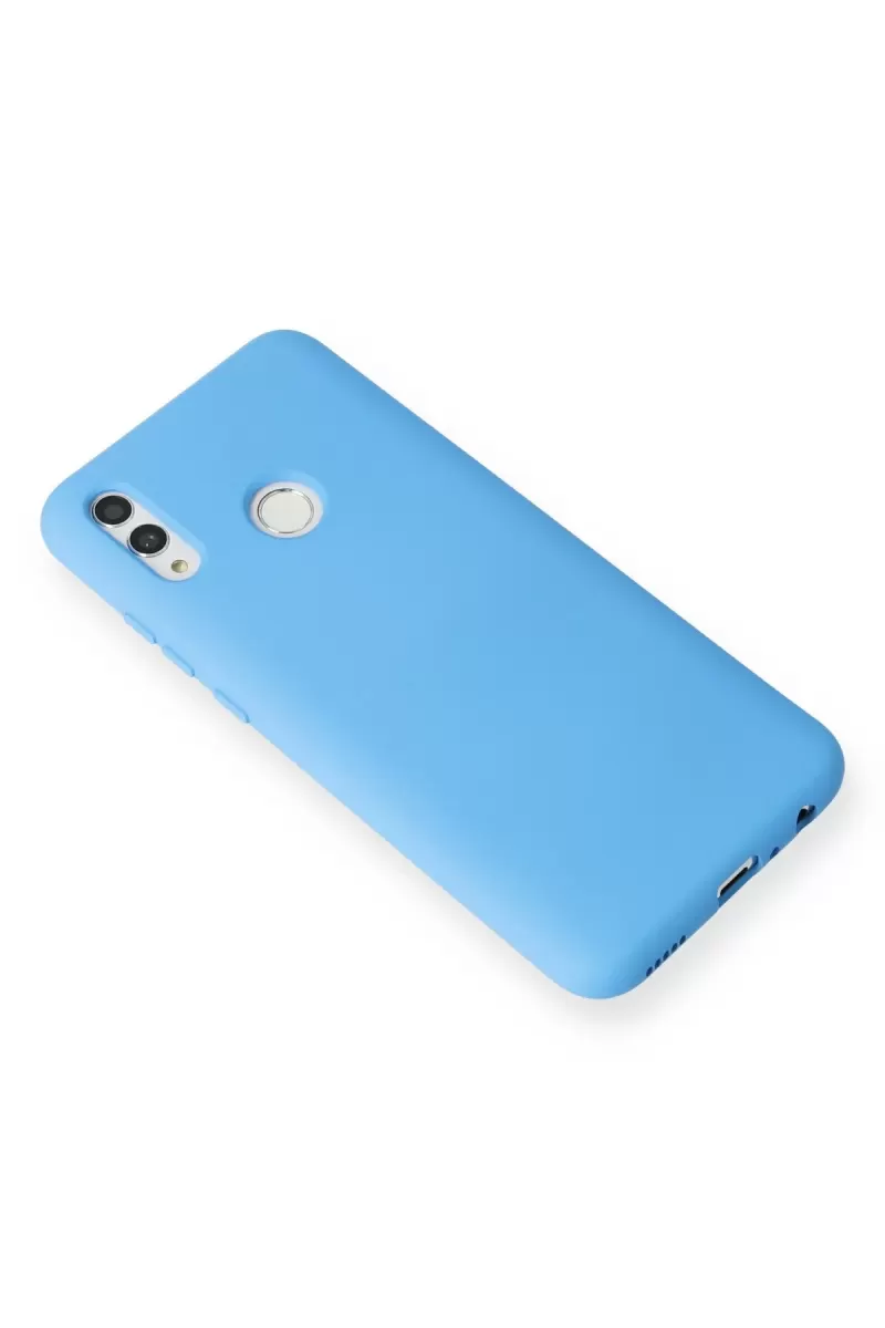 Newface Huawei P Smart 2019 Kılıf Nano içi Kadife Silikon - Mavi