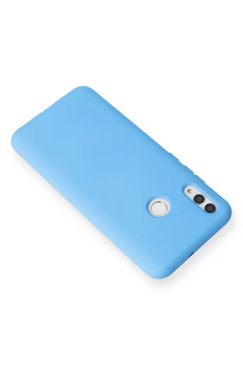 Newface Huawei P Smart 2019 Kılıf Nano içi Kadife Silikon - Mavi