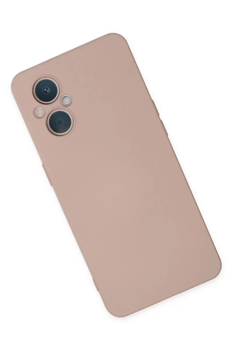 Newface Oppo Reno 7 Lite Kılıf Nano içi Kadife Silikon - Pudra