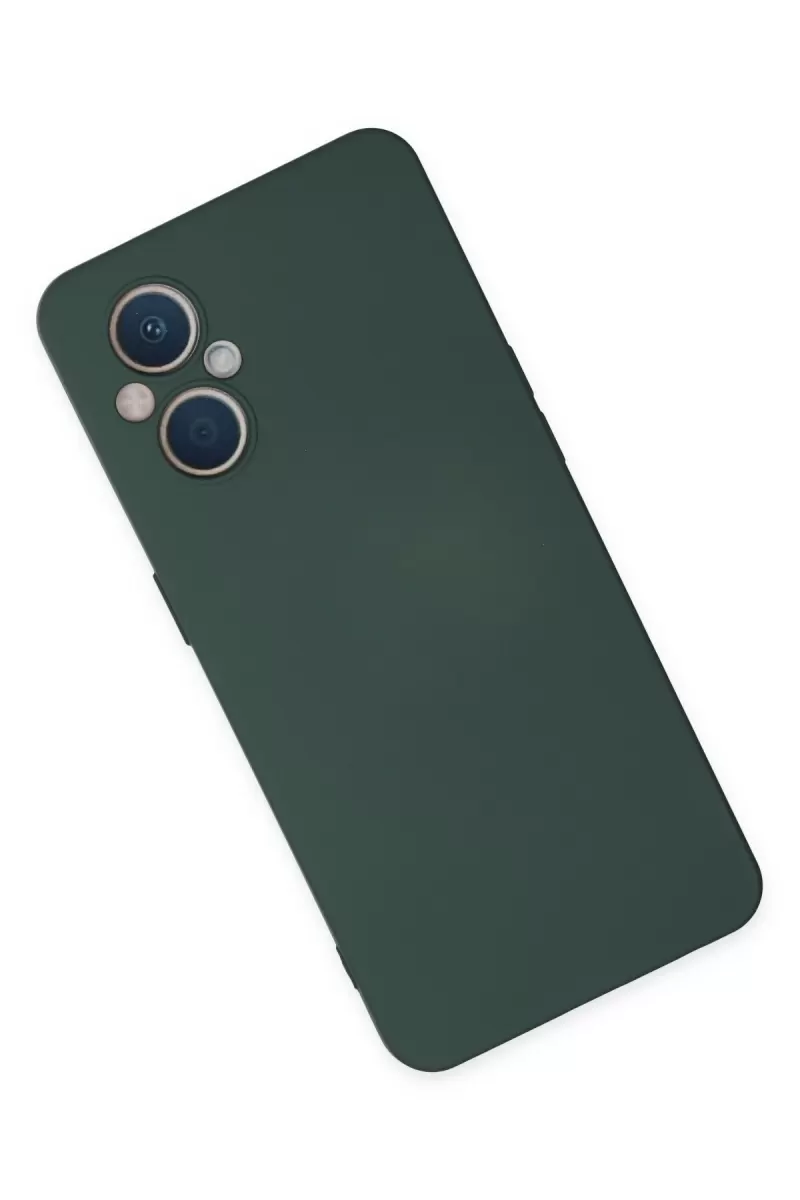 Newface Oppo Reno 7 Lite Kılıf Nano içi Kadife Silikon - Koyu Yeşil