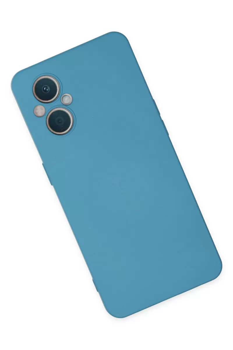 Newface Oppo Reno 7 Lite Kılıf Nano içi Kadife Silikon - Mavi