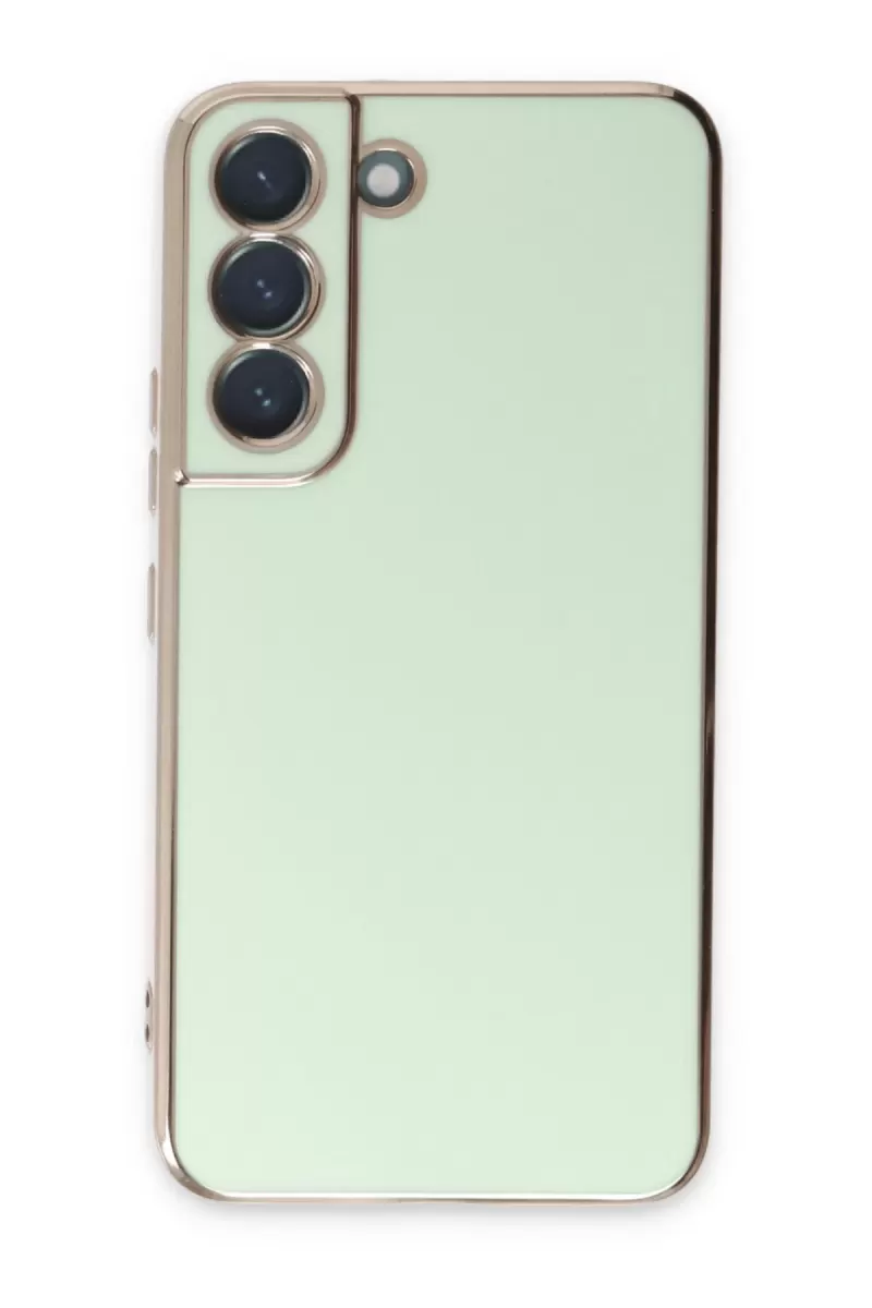 Newface Samsung Galaxy S22 Plus Kılıf Volet Silikon - Açık Yeşil