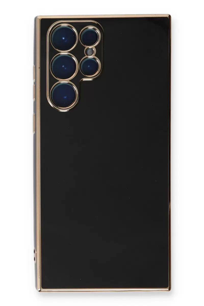Newface Samsung Galaxy S22 Ultra Kılıf Volet Silikon - Siyah