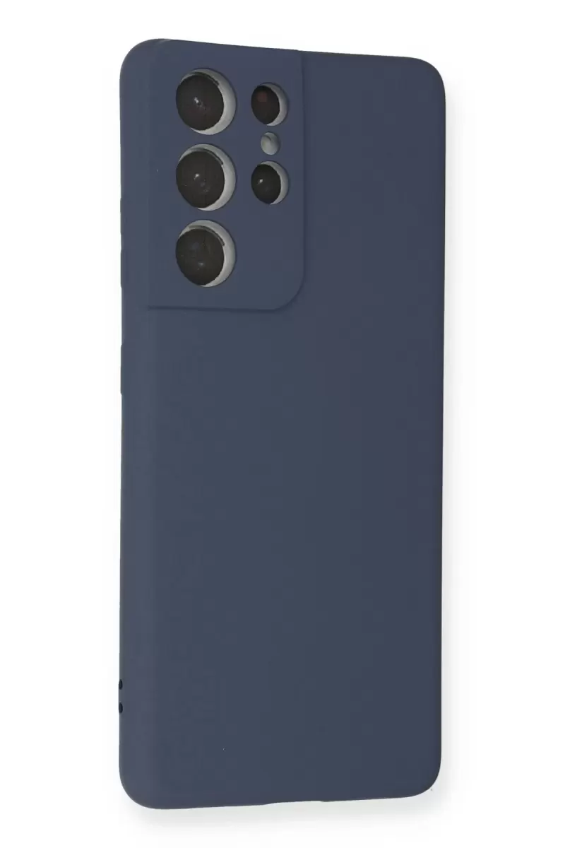 Newface Samsung Galaxy S21 Ultra Kılıf Nano içi Kadife Silikon - Gri