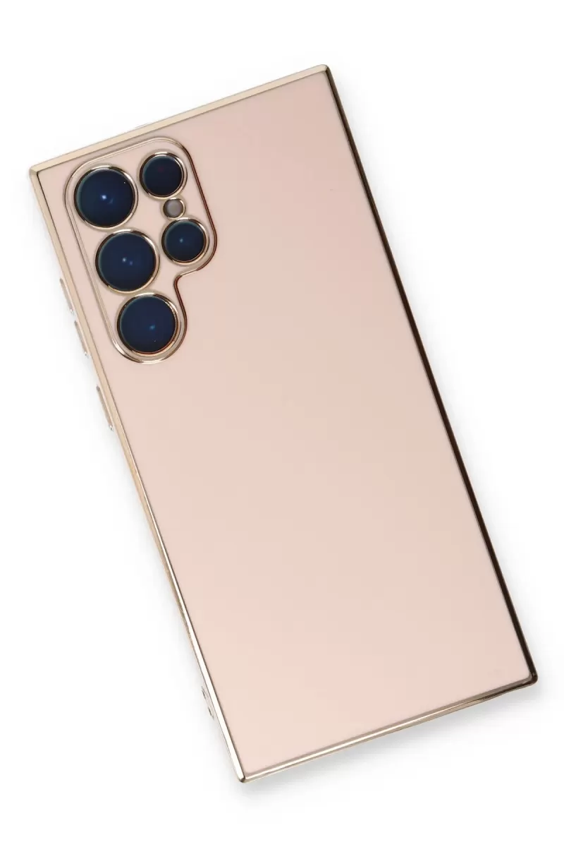 Newface Samsung Galaxy S22 Ultra Kılıf Volet Silikon - Pembe