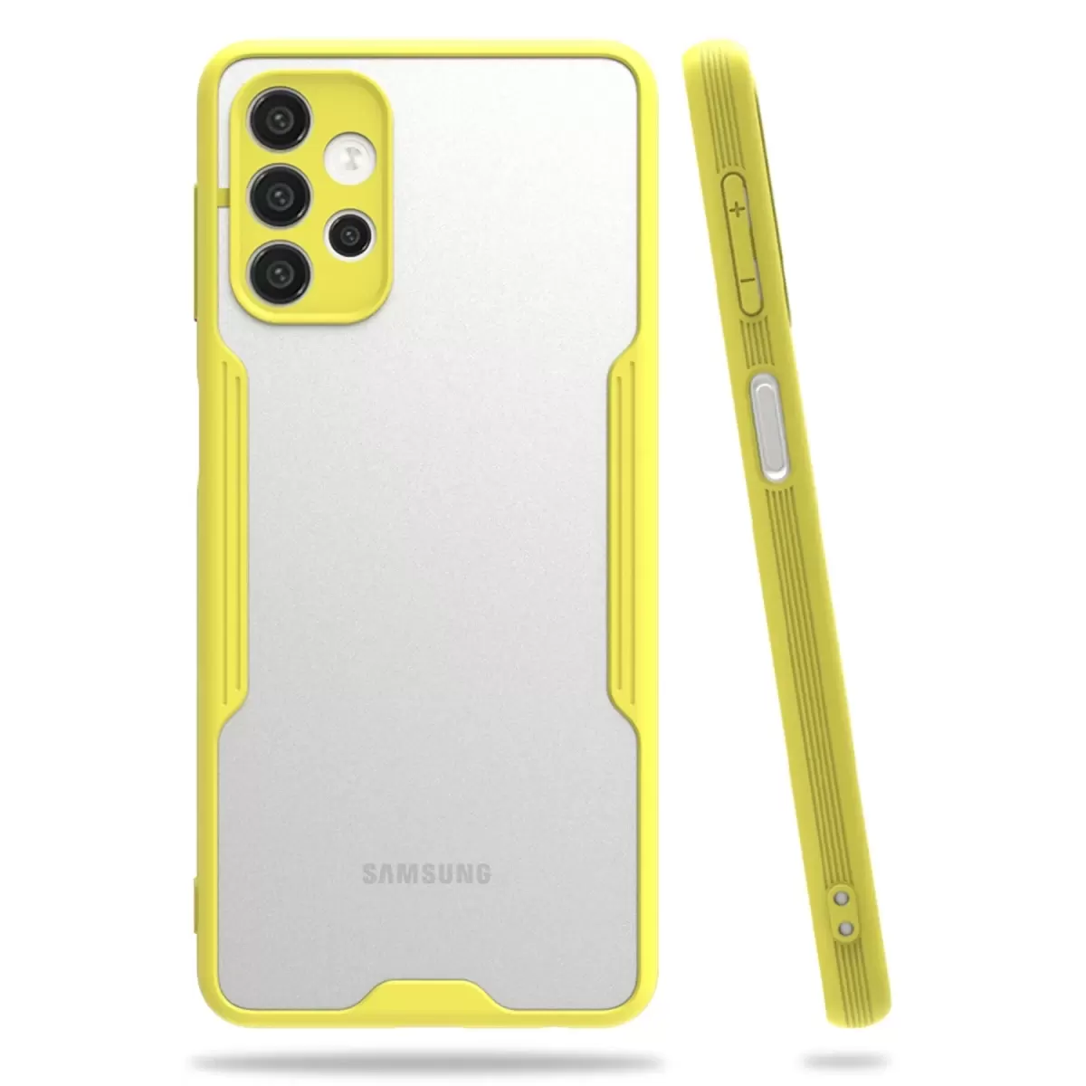 Newface Samsung Galaxy A72 Kılıf Platin Silikon - Sarı