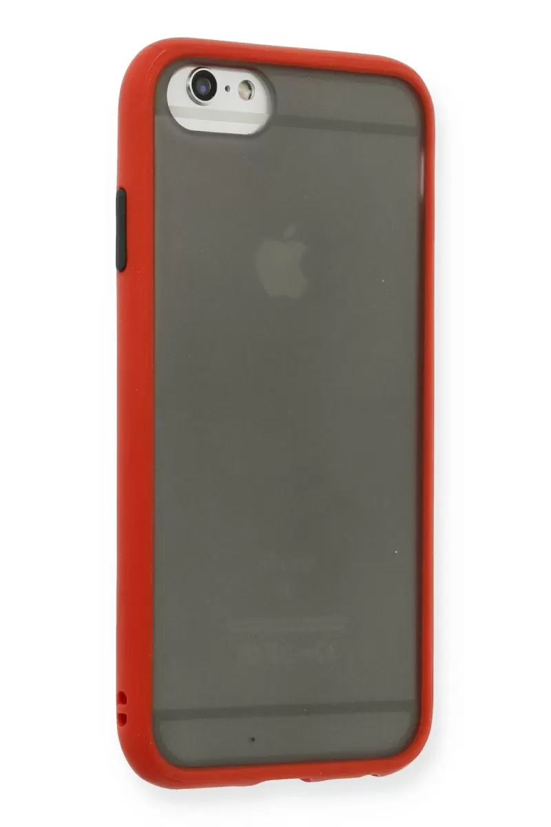 Newface Apple iPhone 6 Kılıf Montreal Silikon Kapak - Kırmızı