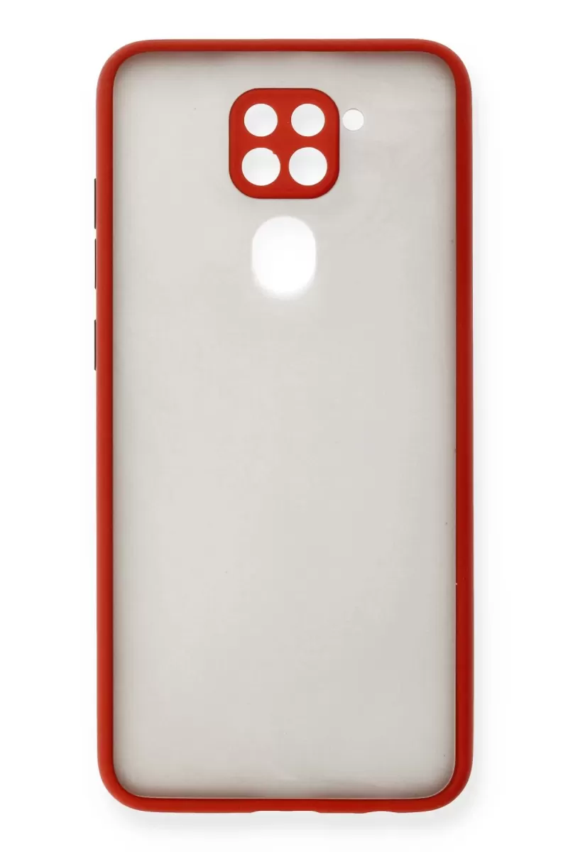Newface Xiaomi Redmi Note 9 Kılıf Montreal Silikon Kapak - Kırmızı