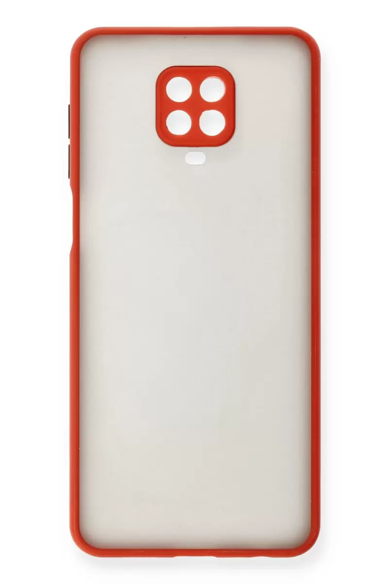 Newface Xiaomi Redmi Note 9 Pro Kılıf Montreal Silikon Kapak - Kırmızı