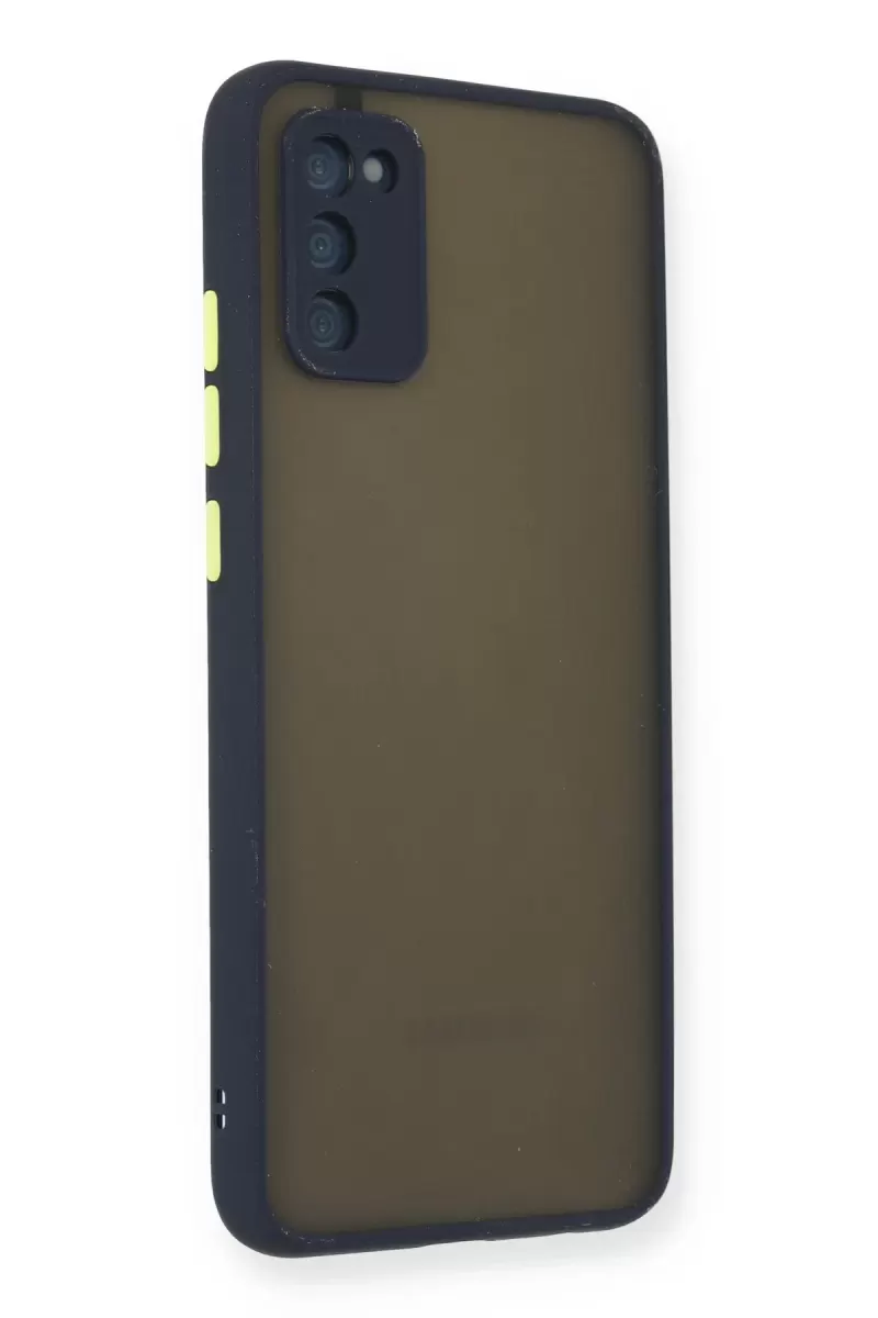 Newface Samsung Galaxy A02S Kılıf Montreal Silikon Kapak - Lacivert