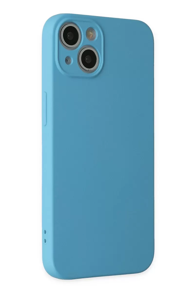 Newface Apple iPhone 13 Mini Kılıf Nano içi Kadife Silikon - Mavi