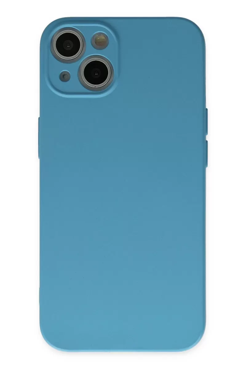 Newface Apple iPhone 13 Mini Kılıf Nano içi Kadife Silikon - Mavi