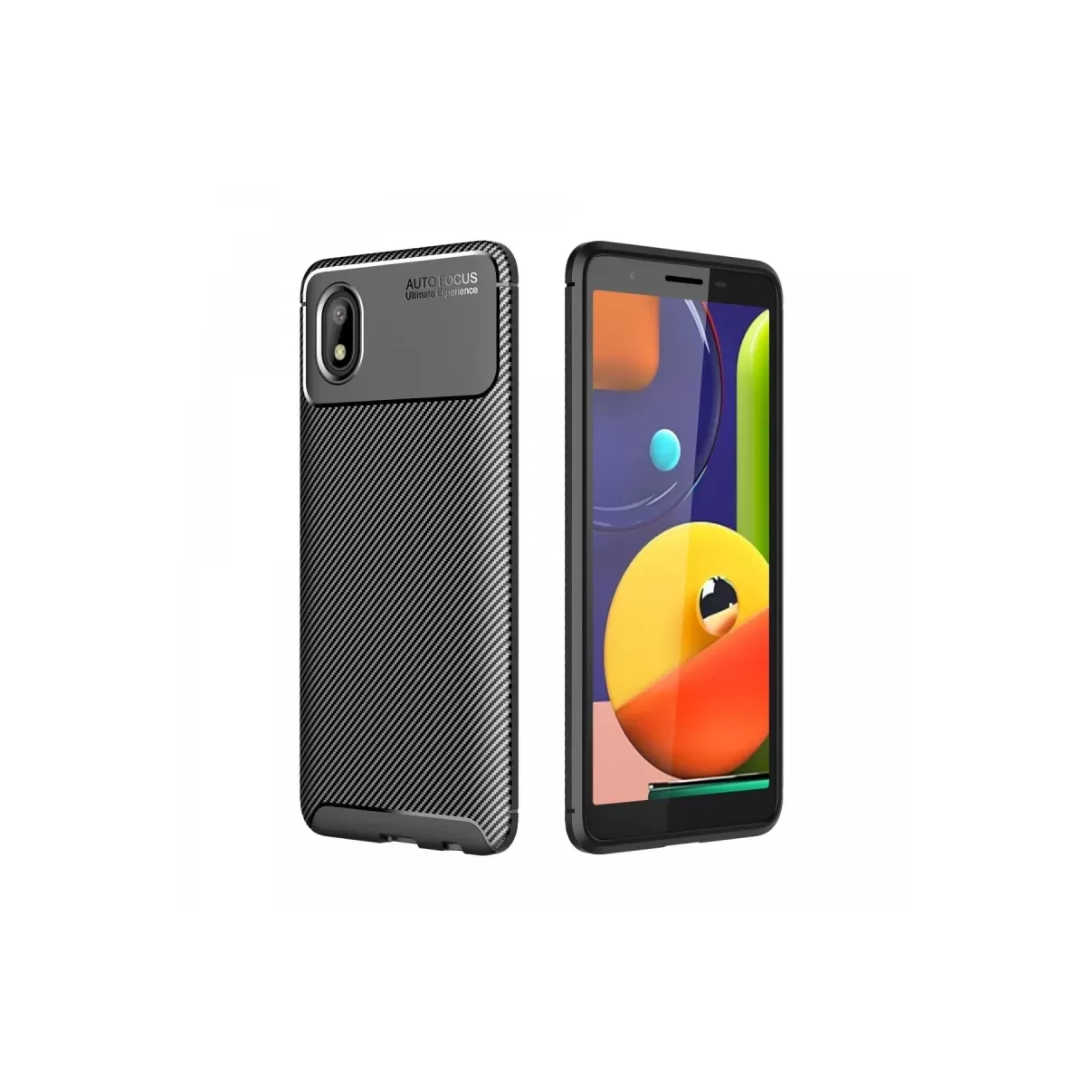 Newface Samsung Galaxy A01 Core Kılıf Auto Focus Karbon Kapak - Siyah