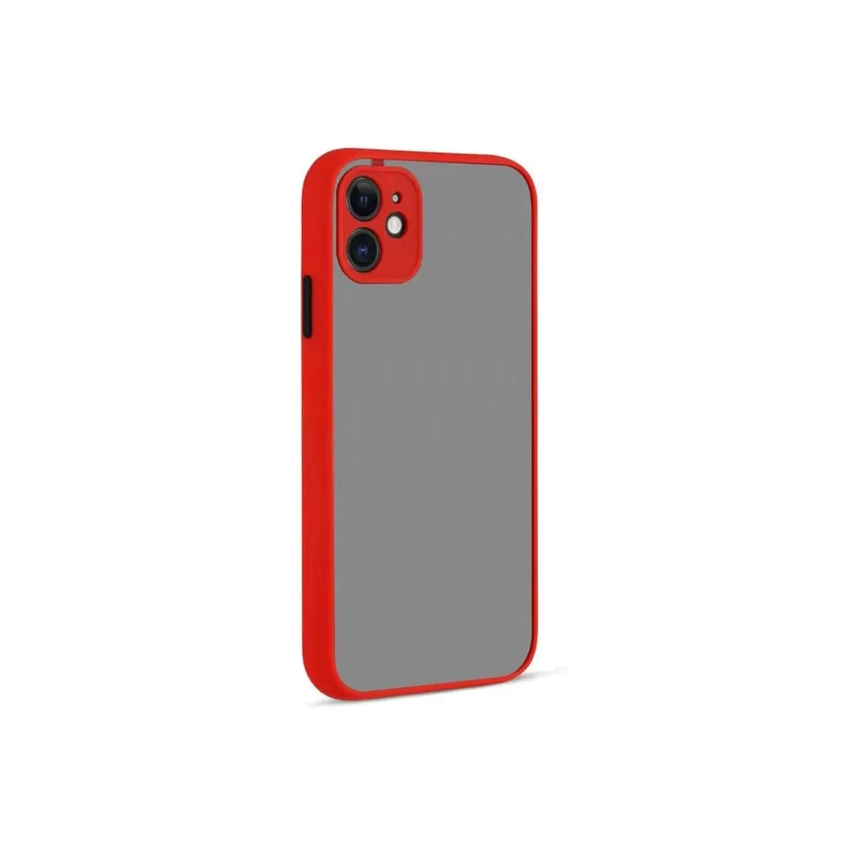 Newface Apple iPhone 12 Kılıf Montreal Silikon Kapak - Kırmızı