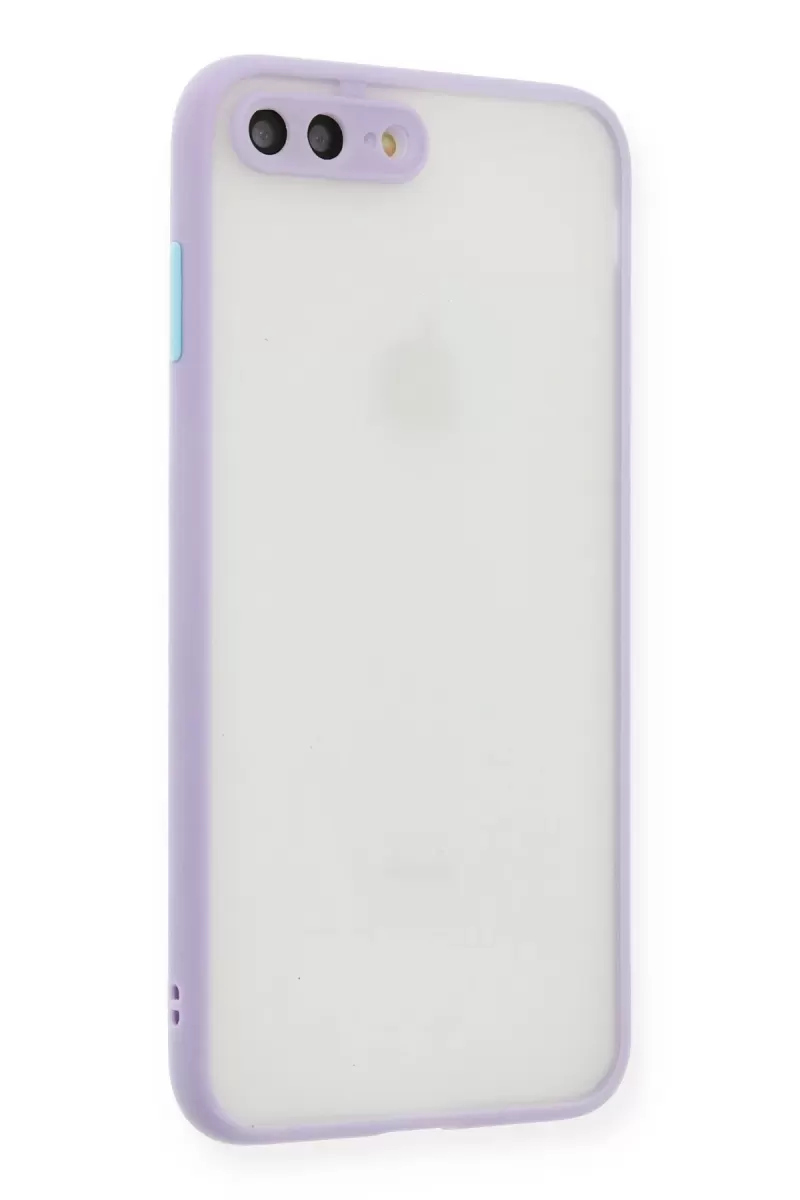 Newface Apple iPhone 7 Plus Kılıf Montreal Silikon Kapak - Mor