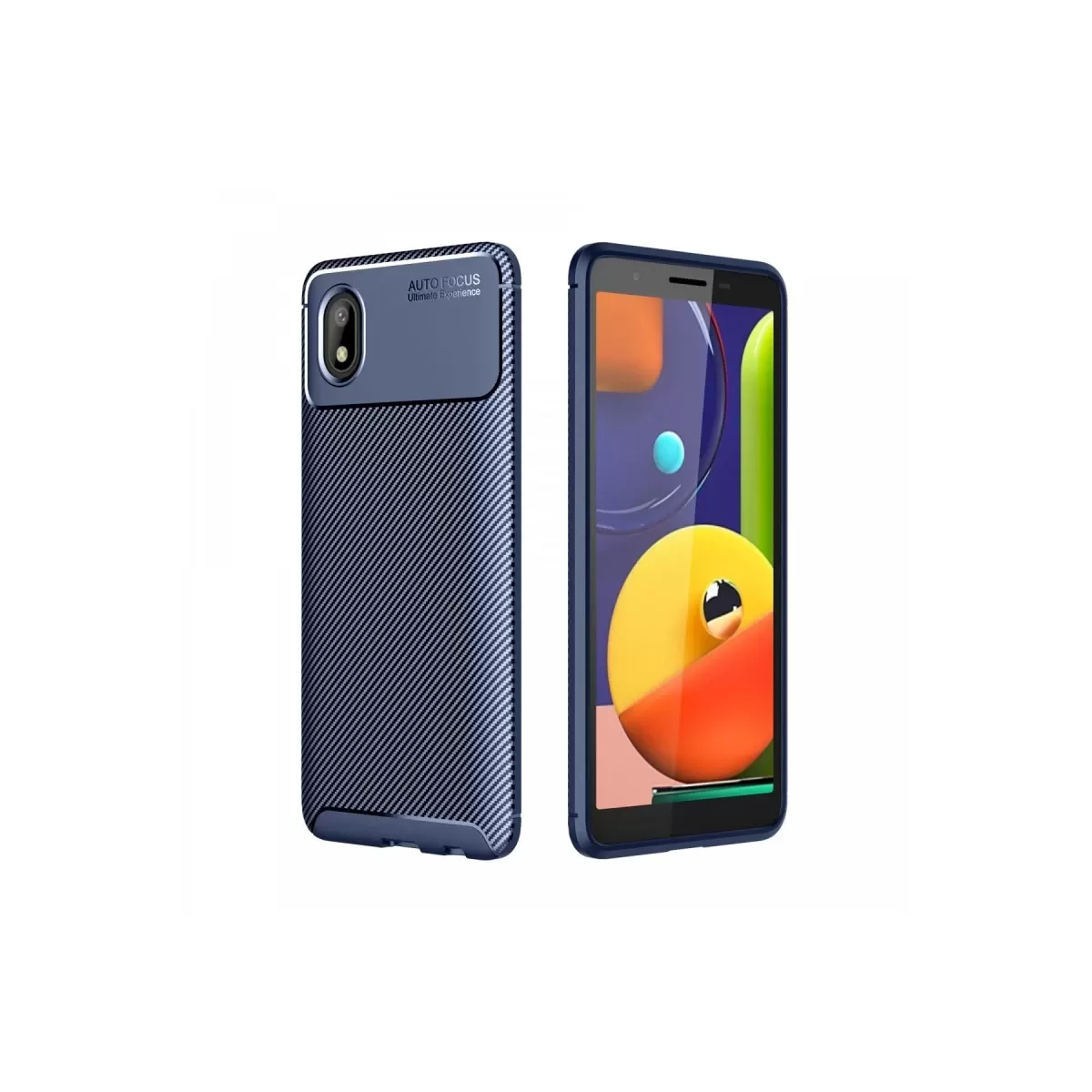 Newface Samsung Galaxy A01 Core Kılıf Auto Focus Karbon Kapak - Lacivert
