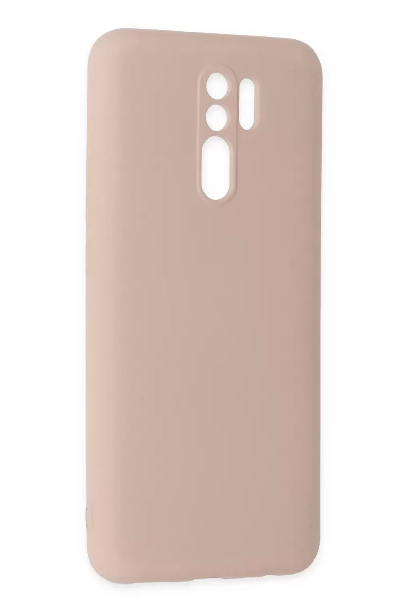 Newface Xiaomi Redmi 9 Kılıf Nano içi Kadife Silikon - Pudra