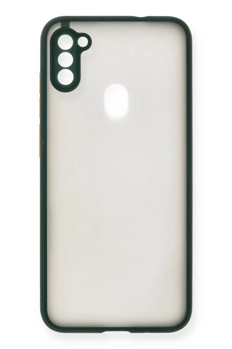 Newface Samsung Galaxy A11 Kılıf Montreal Silikon Kapak - Yeşil
