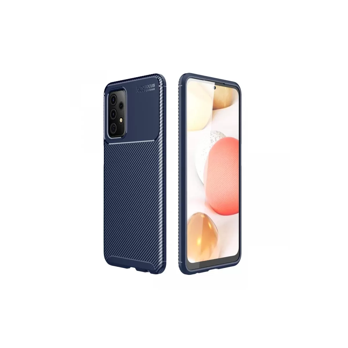 Newface Samsung Galaxy A52 Kılıf Auto Focus Karbon Kapak - Lacivert